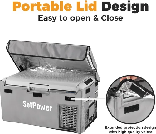 Vista 5 de Setpower Funda protectora aislante para refrigerador portátil Setpower RF20, adecuada solo para RF20