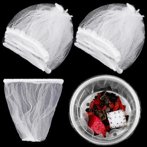 Vista 7 de Suclain - 500 bolsas de malla desechables para coladores de fregadero de cocina, bolsa de basura elástica para fregaderos de cocina, filtro