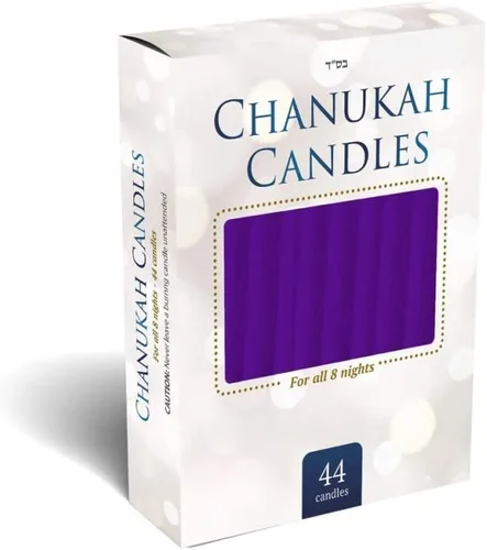 Vista 5 de jewFadz Chanukah - Velas regulares de color rojo para menorá, celebraciones tradicionales judías de Hanukkah, caja individual de 44 velas