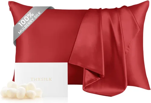 Vista 56 de THXSILK Funda de almohada 100% seda de morera para la salud del cabello y la piel, funda de almohada suave y lisa con cremallera oculta, ambos lados