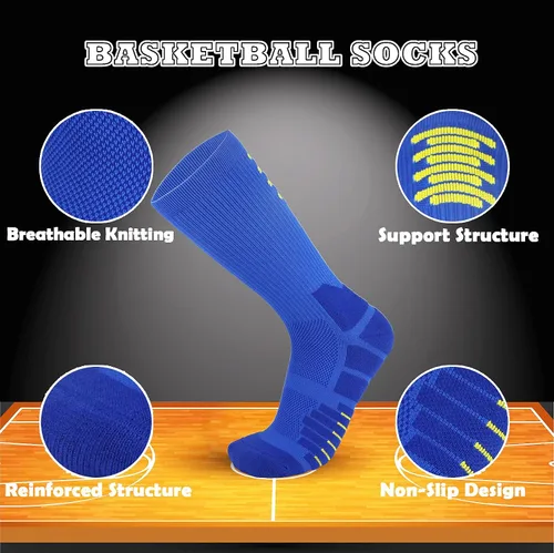 Vista 5 de Calcetines de baloncesto, calcetines deportivos de compresión para hombres, mujeres y jóvenes