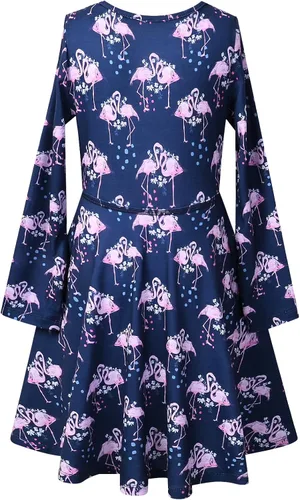 Vista 2 de Perfashion Vestidos a juego para niñas y muñecas sin mangasmanga larga, acampanados, faldas de fiesta de unicornio