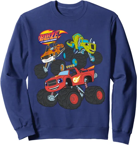 Vista 6 de Blaze & The Monster Machines (BLAZE, STRIPES, ZEG) - Sudadera de grupo, Negro, S