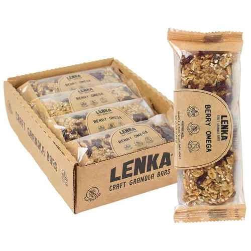 Vista 14 de Lenka Discovery - Paquete de 12 bocadillos de granola con alto contenido de fibra, caramelo salado, bayas omega, vainilla expreso, mantequilla