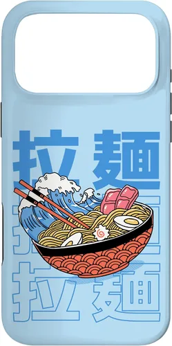 Vista 22 de The Great Ramen Off Kanagawa - Carcasa para iPhone 16, diseño tradicional japonés