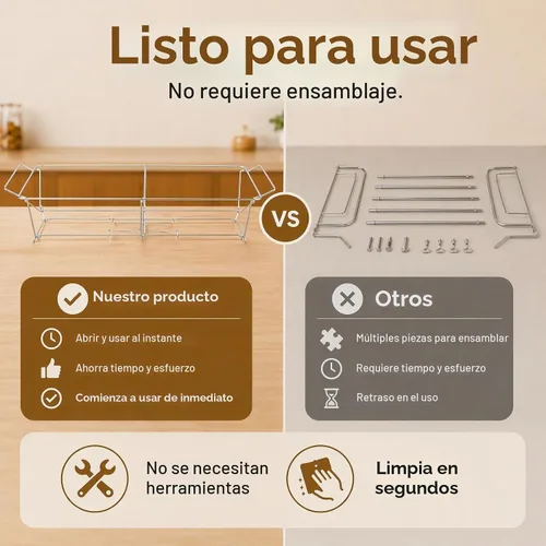 Vista 6 de Paquete de 24 soportes para bufé de alambre para rozar, 20 x 12 pulgadas