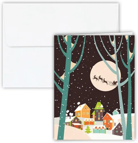 Vista 16 de Paper Frenzy Tarjetas y sobres de Navidad abstractos de Belén - 25
