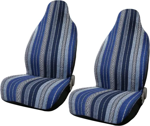 Vista 8 de uxcell 7pcs Manta Durable Baja Bucket Seat Protector para Coche Auto Azul