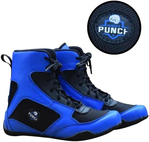 Vista 8 de Rightpunch - Zapatos de boxeo transpirables para hombres, mujeres y jóvenes Zapatos de boxeo antideslizantes y ligeros con suela de goma