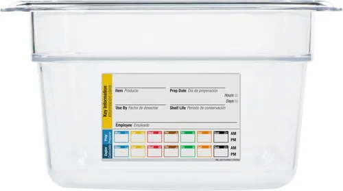 Vista 3 de Carlisle FoodService Products PermaLabel - Recuento de etiquetas, 4" de profundidad, transparente