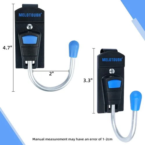 Vista 2 de MELOTOUGH Funda para herramientas con gancho para cinturón de herramientas con clip de metal para cinturón de trabajo (azul)