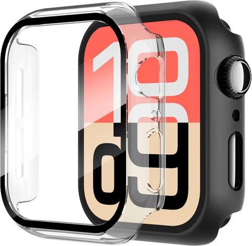 Vista 39 de Diruite Juego de 2 fundas para Apple Watch Series 3/2/1 de 38mm, protector de pantalla de vidrio templado ultradelgado de todo alrededor para iWatch