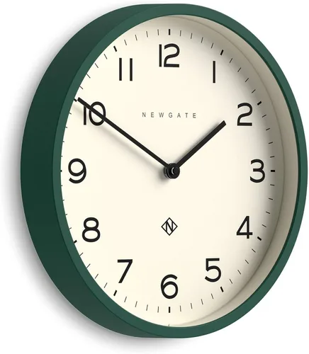 Vista 9 de NEWGATE® - Reloj de pared con número cuatro ecos, reloj redondo moderno, 12 pulgadas, negro, números fáciles de leer, ideal para cocina, sala