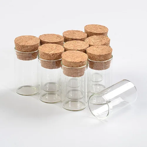 Vista 14 de Mini botellas de 0.1 fl oz de 0.866 x 0.984 in, tubo de ensayo de vidrio, almacenamiento para arena líquida, alimentos, botellas de bricolaje, 24