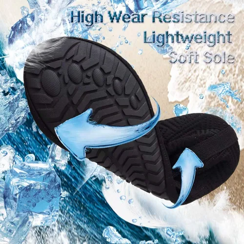 Vista 4 de YALOX - Zapatos acuáticos, de secado rápido con sensación de pies descalzos para mujer y hombre, calcetines acuáticos para exterior, playa
