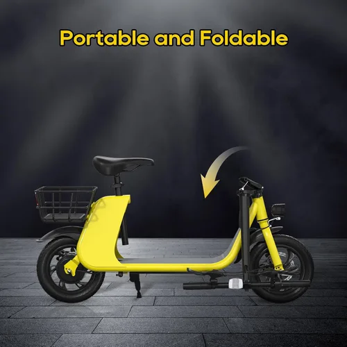 Vista 6 de RIDWIND Electric Scooter with Seat for Adults, 450W Motor Foldable E Scooter for Adults with LCD Display,15.5MPH, 20 Miles Range, Max Load 265LB