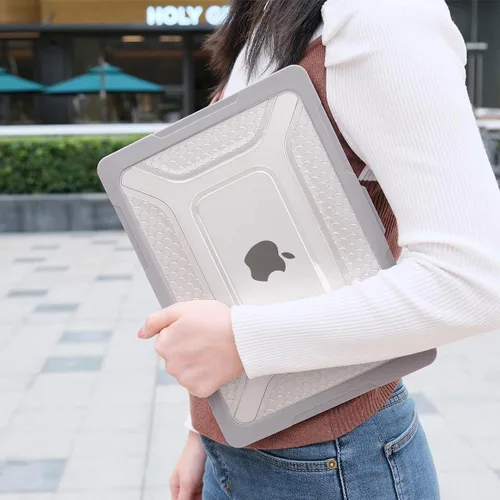Vista 8 de Batianda HexArmor - Funda para MacBook Air de 15 pulgadas 2023-2026, gris X-caqui