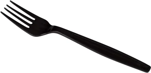 Vista 3 de Karat U2030 7" Tenedor desechable extra pesado - Negro (caja de 1000)