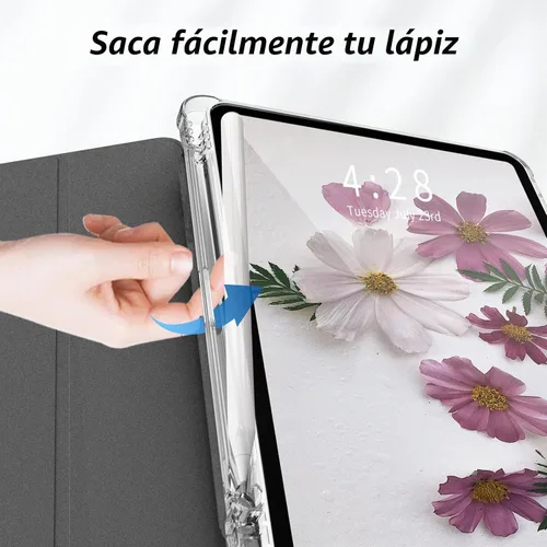 Vista 8 de Kenke - Funda para iPad Pro de 11 pulgadas 4ª/3ª/2ª/1ª generación 2022/2021/2020/2018 con soporte para carga de segundo lápiz con soporte