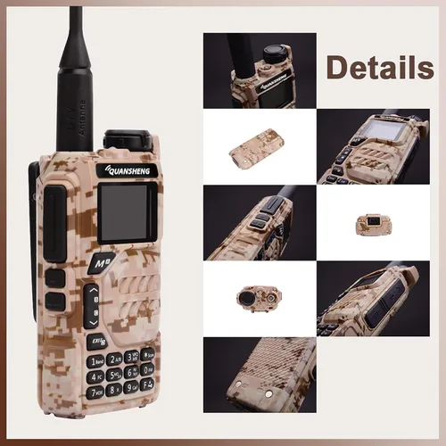 Vista 5 de Walkie Talkie UV-K5 5W Dual Band UHF VHF USB-C Cargador Radio bidireccional DTMF FM Scrambler NOAA Frecuencia inalámbrica Copia Jamón Radio de mano