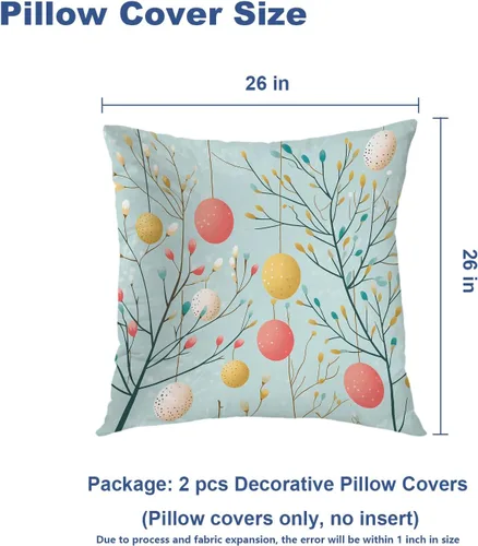 Vista 208 de Batmerry Autumn Pumpkin Templeton Throw Pillow Covers, Green Leaves Paths Forests Decorative Pillow Covers Digital Printing Blended for Couch Sofa