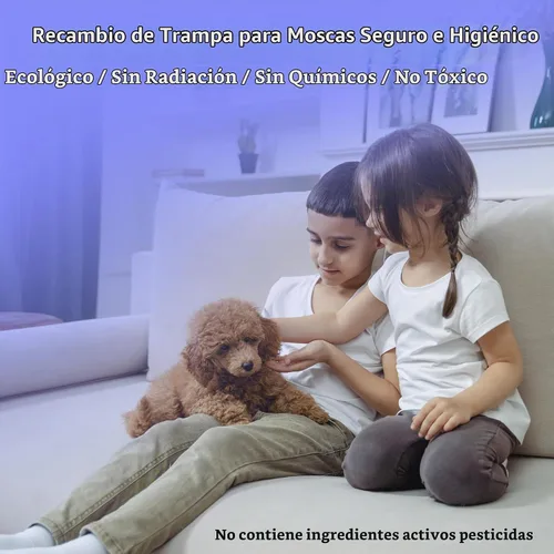Vista 3 de Mosalogic Tarjetas de pegamento de repuesto para trampa para moscas para interiores, tarjetas adhesivas de doble cara para trampa de insectos