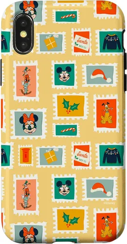Vista 5 de iPhone 16 Disney Mickey & Minnie Mouse Holiday Christmas Santa Stamps Case