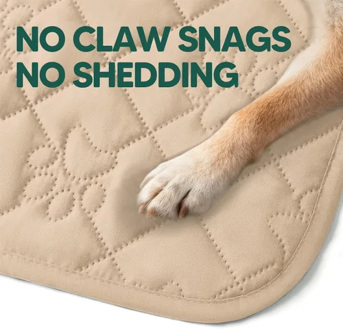 Vista 9 de PAWFINITY Funda de sofá impermeable para perros, manta acolchada con estampado de patas para sofá/cama, resistente al pelo de mascotas, agradable al