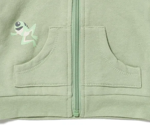 Vista 5 de STAR WARS The Mandalorian The Child - Sudadera con capucha de forro polar con cremallera para bebés y niños pequeños