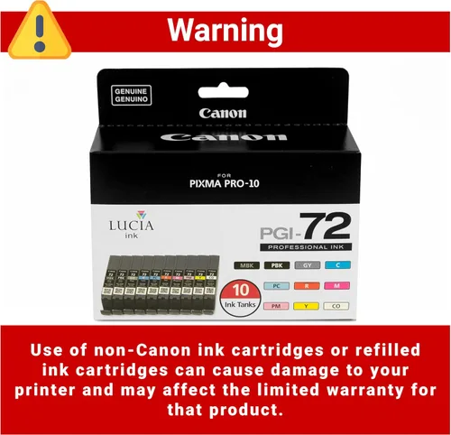 Vista 3 de Canon PGI-72 pack de 10 depósitos de tinta.