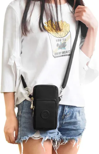 Vista 8 de WITERY Mini bolso cruzado para mujer, bolso de muñeca para teléfono celular, bolso de hombro para mujer, cartera de bolsillo múltiple para mujer