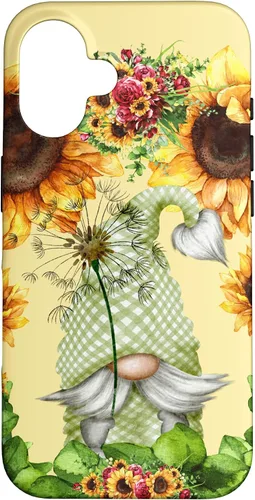 Vista 32 de Floral Sunflower Motif for Dandelion Lovers and Summer Gnome Case for iPhone 17