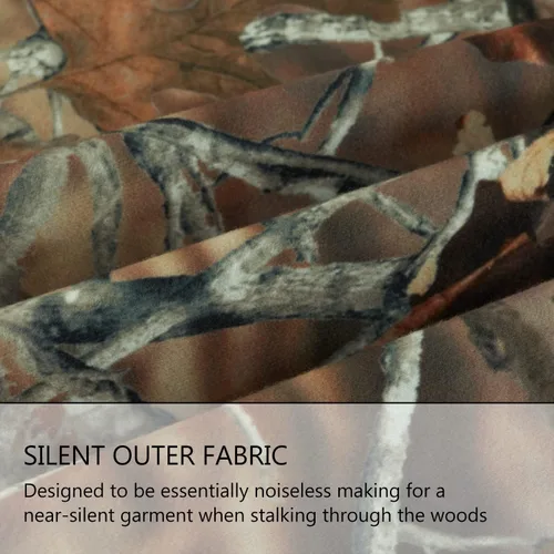 Vista 13 de BASSDASH Walker - Chaquetas transpirables e impermeables para pesca y caza con tela exterior silenciosa para hombres y mujeres en 7 tamaños