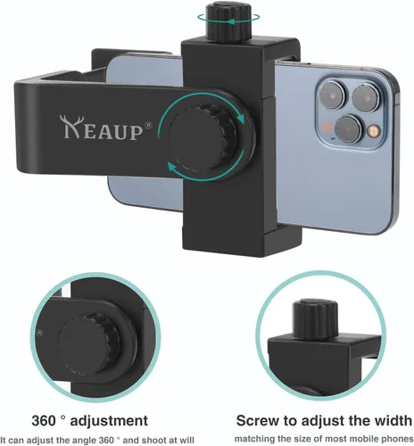 Vista 4 de Soporte universal para teléfono celular, adaptador de arco compuesto para teléfono inteligente de 360 ° para cámara de teléfono inteligente con 2