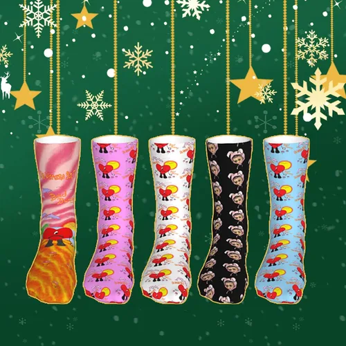 Vista 6 de HREFZCI Singer Socks Gift Socks For Men Women Heart Decorations