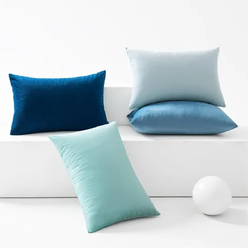 Vista 6 de MIULEE Cushion Covers Set of 4 Velvet Cushion Covers for Sofa Bedroom Square Decorative Solid Colour Elegant Pillowcases for Double Bed Decor 40 x