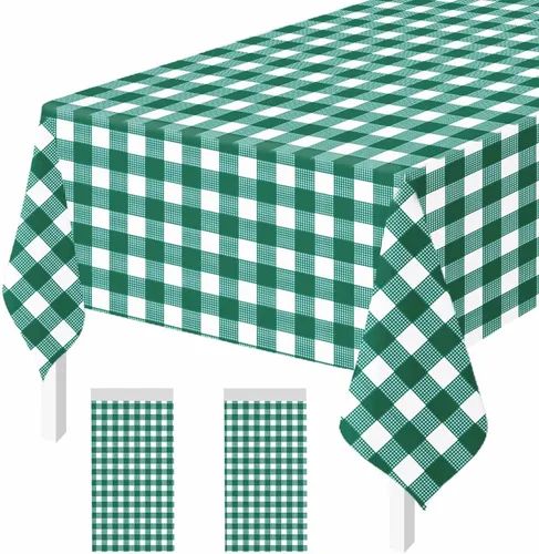 Vista 39 de Paquete de 2 Manteles de Plástico Beige Desechables Cubiertas de Mesa Mantel Rectangular Beige para Fiesta Baby Shower Boda Cumpleaños Mantel