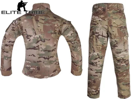 Vista 4 de Emersongear AOJQ - Uniforme de combate para niños de 6 a 14 años BDU militar táctico multicámara