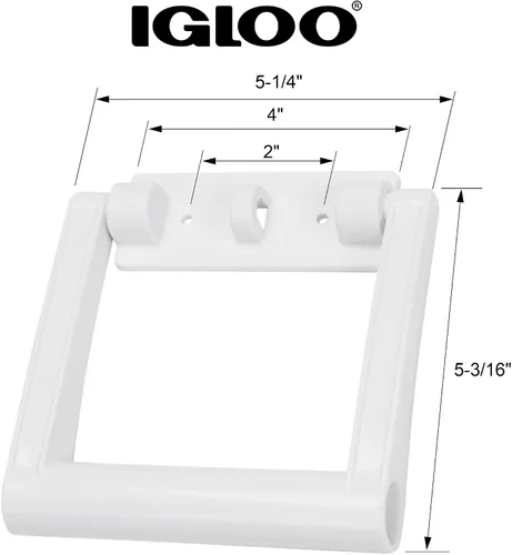 Vista 2 de Igloo 21023 Mango y soporte para enfriador de 25-72 cuartos de galón (blanco, 1 unidad)