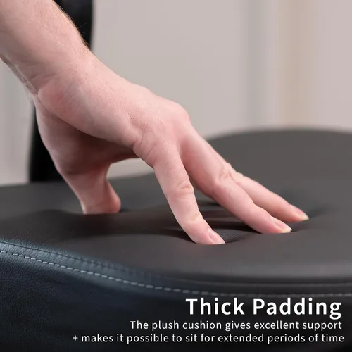 Vista 9 de VIVO Silla de oficina móvil con patas cruzadas con soporte trasero para yoga meditación ADHD, altura ajustable, negro, CHAIR-CL02B