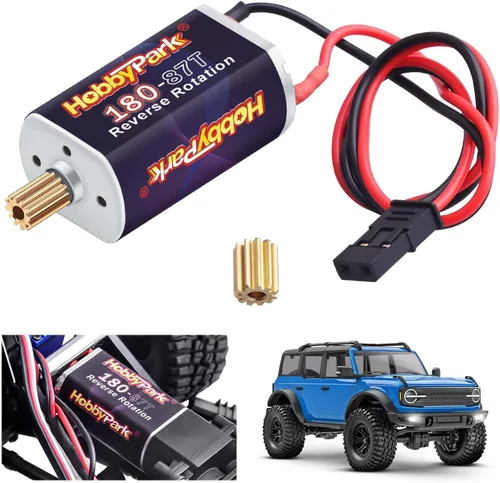 Vista 9 de HobbyPark Motor cepillado de alto par 180 50T con engranaje de piñón 11T para Traxxas TRX4M actualizaciones 1/18 RC Crawler Car Aceessories
