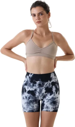 Vista 4 de AUROLA Dream Collection - Pantalones cortos de entrenamiento para mujer, sin costuras, suaves, de cintura alta, pantalones cortos de gimnasio