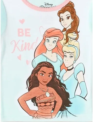 Vista 3 de Disney Princess Moana, Cenicienta, Ariel y Belle - Juego de ropa de dormir de algodón para niñas, talla 2T, 2 piezas, azul
