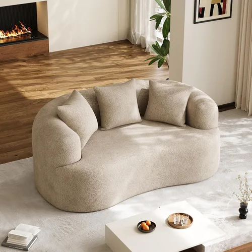 Vista 29 de Sofá seccional de gran tamaño de 147" para sala de estar, sofá moderno de lujo de chenilla suave de 4 plazas extra profundo y ancho con asiento