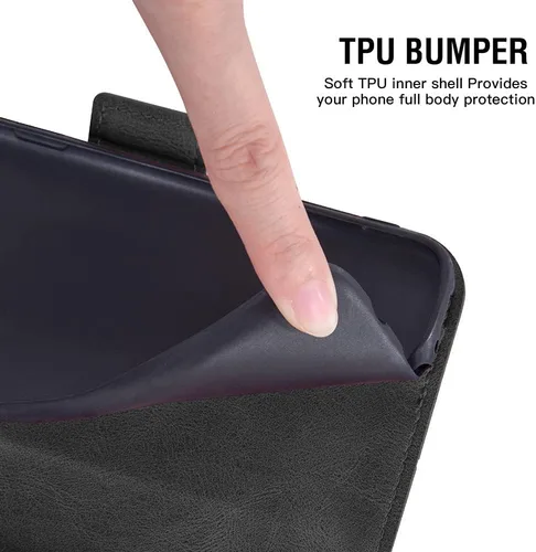 Vista 7 de Asuwish Funda compatible con OnePlus 10 Pro One Plus 10Pro 5G y protector de pantalla de vidrio templado, soporte de cuero para tarjetas con tapa