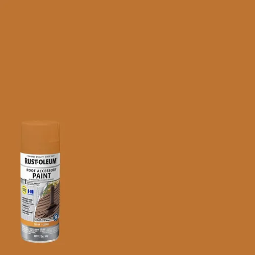 Vista 2 de Rust-Oleum - Pintura en aerosol para accesorios de techado, 12 onzas líquidas, color cedro, modelo 314061-6PK, paquete de 6 12oz roofing accessory