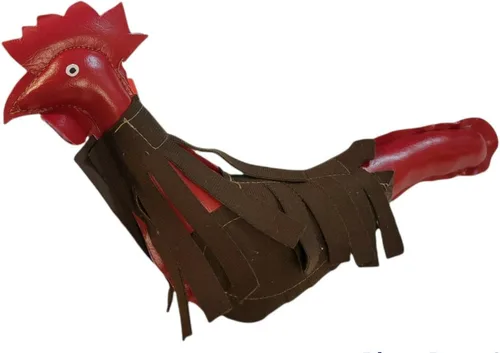 Vista 2 de Maniquí de Cuero Sintético Hecho a Mano para Gallos/Mona para GALLOS