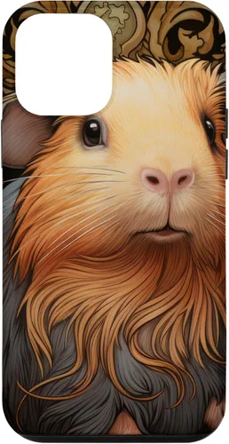 Vista 16 de iPhone 16 Guinea Pig Art Nouveau Abstract Case
