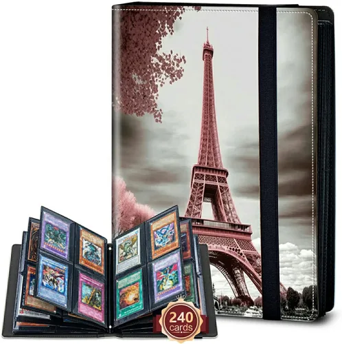 Vista 57 de Rossy Carpeta de tarjetas con 4 bolsillos, carpeta de tarjetas intercambiables, álbum de colección de tarjetas, para 160 tarjetas de carga lateral