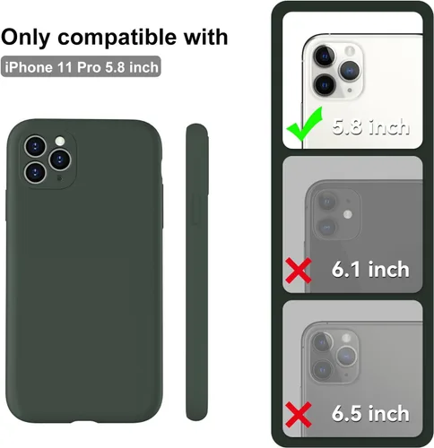 Vista 7 de Goodon Funda para iPhone 11 Pro con protector de pantalla - Protección mejorada de la cámara - Forro de microfibra suave - Funda protectora